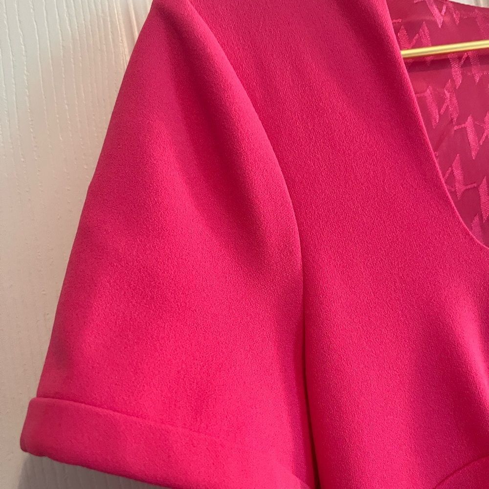 Karl Lagerfeld Pink Sheath Mini Dress Square Neck - Picture 7 of 9